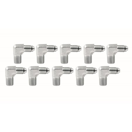 Allstar Performance Adapter Fittings - 3 to 0.125 in. NPT 90 deg, 10PK ALL50018-10